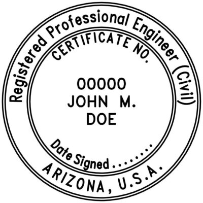 Arizona Professional Engineer Stamp
