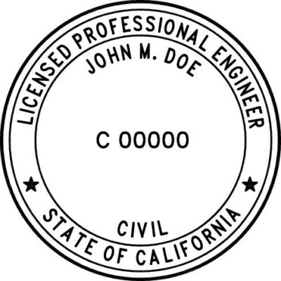 California Professional Engineer Stamp