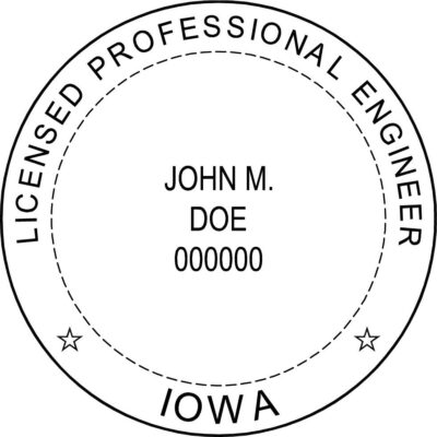 Iowa Professional Engineer Stamp