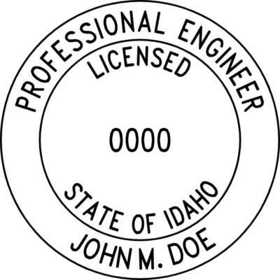 Idaho Professional Engineer Stamp