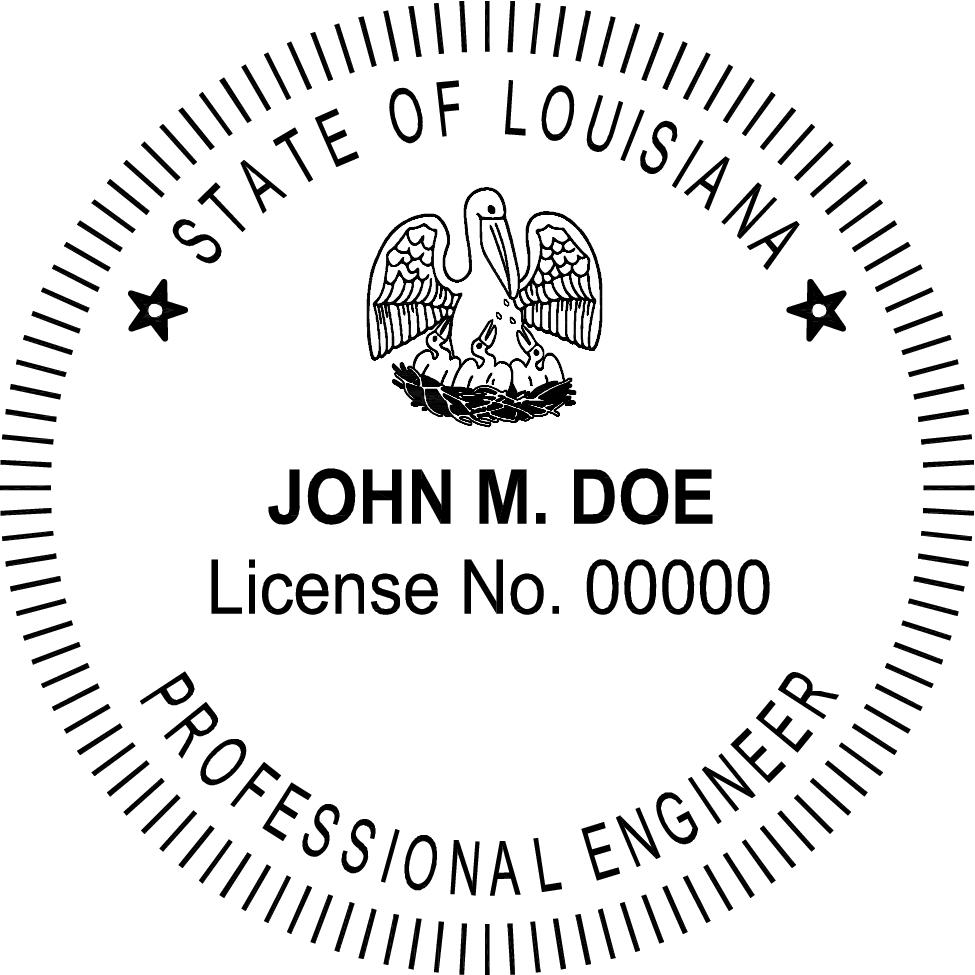 Louisiana Professional Engineer Stamp