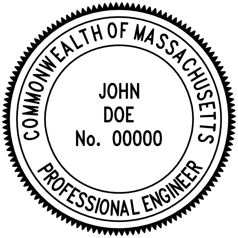 Massachusetts Professional Engineer Stamp - Image 3