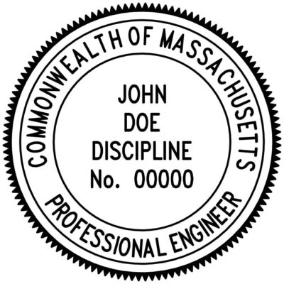 Massachusetts Professional Engineer Stamp