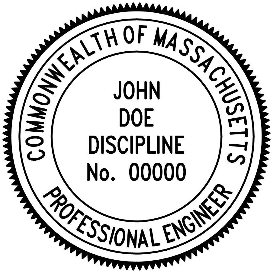 Massachusetts Professional Engineer Stamp