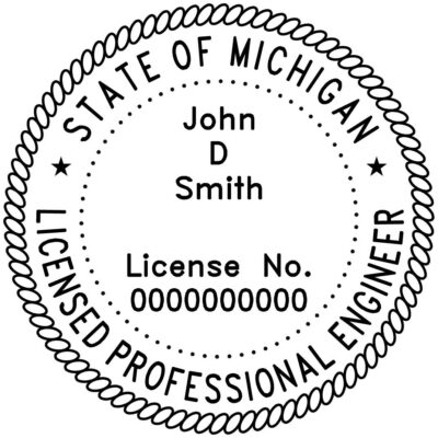 Michigan Professional Engineer Stamp