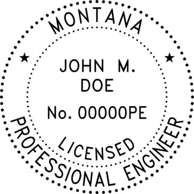 Montana Professional Engineer Stamp