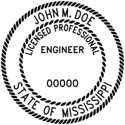 Mississippi Professional Engineer Stamp