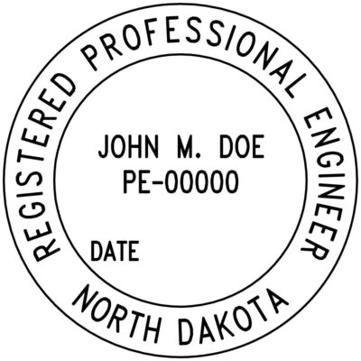 North Dakota Professional Engineer Stamp