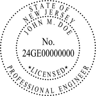 New Jersey Professional Engineer Stamp