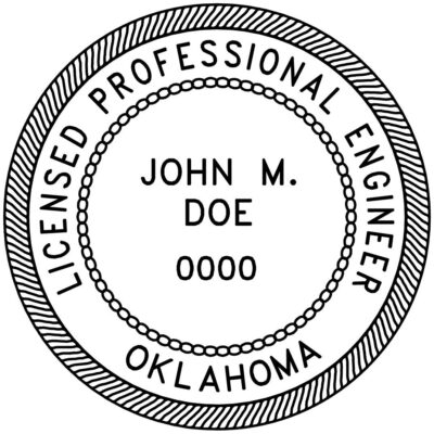 Oklahoma Professional Engineer Stamp