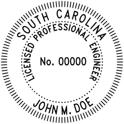 South Carolina Professional Engineer Stamp