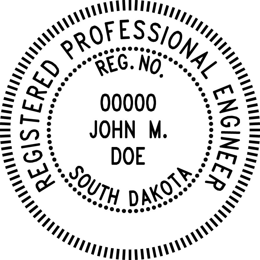 South Dakota Professional Engineer Stamp - Image 3