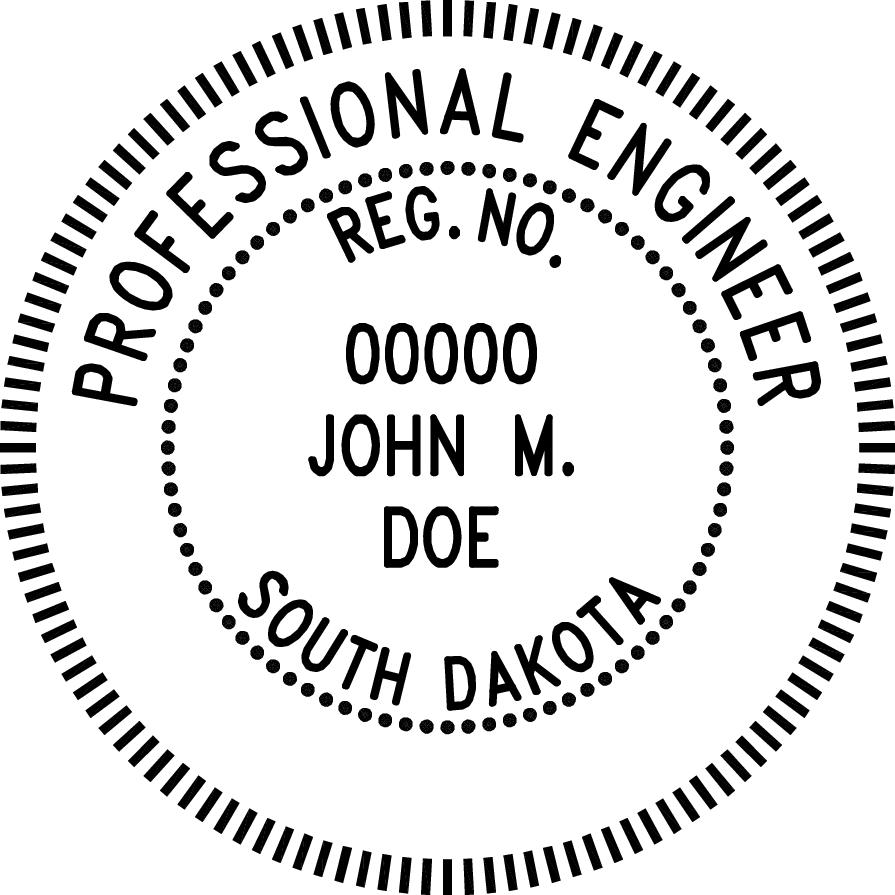 South Dakota Professional Engineer Stamp - Image 4