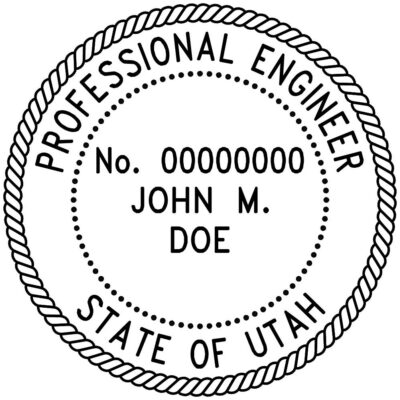 Utah Professional Engineer Stamp