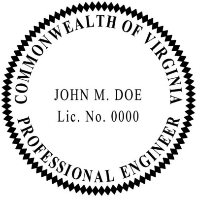 Virginia Professional Engineer Stamp