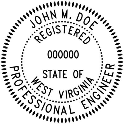 West Virginia Professional Engineer Stamp