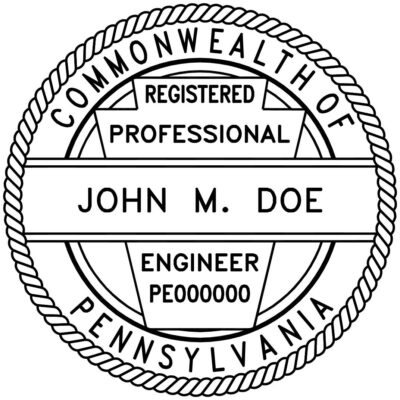 Pennsylvania Professional Engineer Stamp