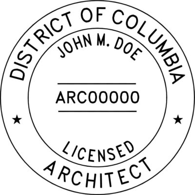 District of Columbia Architect Stamp