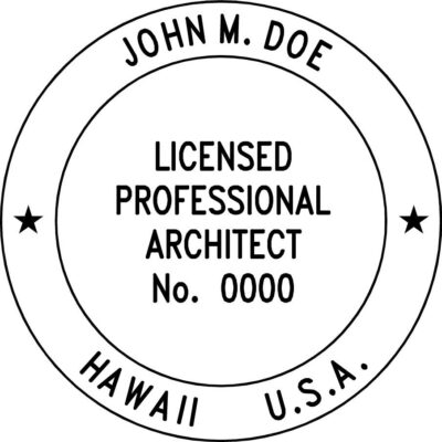 Hawaii Architect Stamp