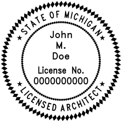 Michigan Architect Stamp