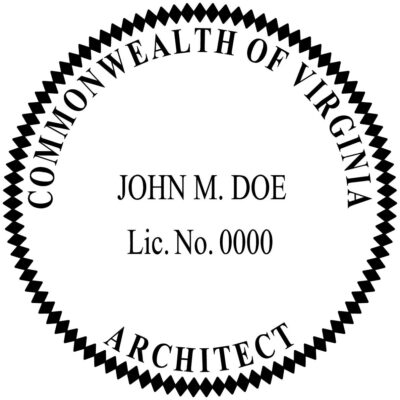 Virginia Architect Stamp
