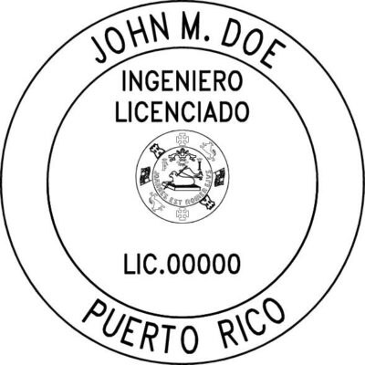 Puerto Rico Professional Engineer Stamp