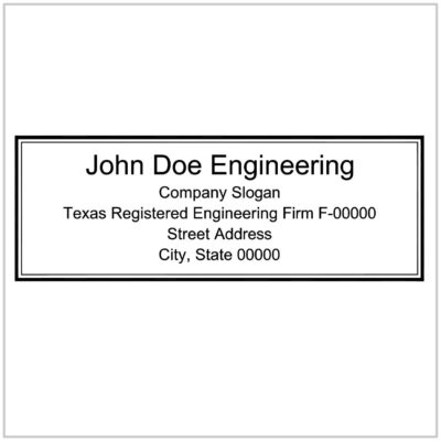 Texas Engineer Firm Stamp