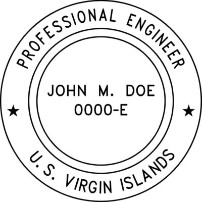 US Virgin Islands Professional Engineer Stamp