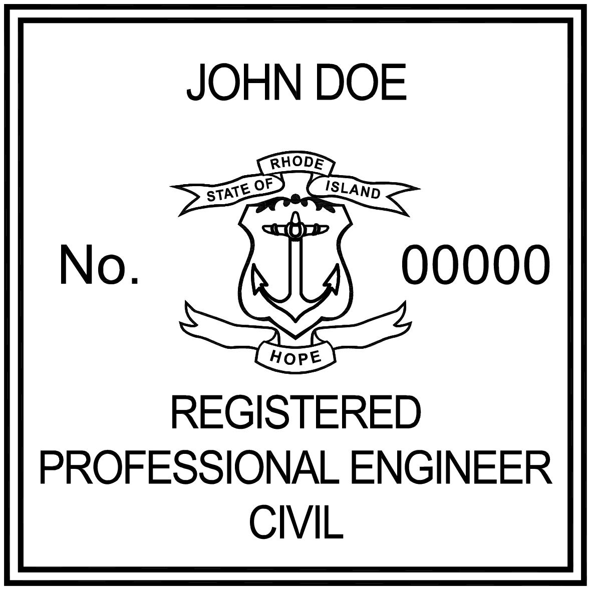 Rhode Island Professional Engineer Stamp
