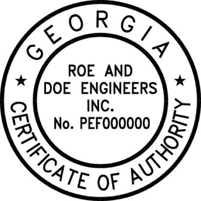 Certificate of Authority- Georgia