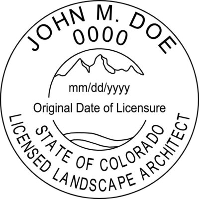 Colorado Landscape Architect Stamp