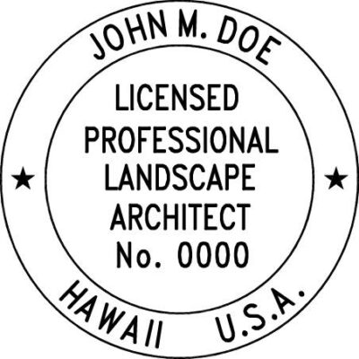 Hawaii Landscape Architect Stamp