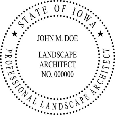 Iowa Landscape Architect Stamp