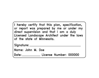 Minnesota Landscape Architect Stamp