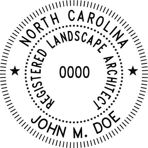 North Carolina Landscape Architect Stamp