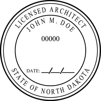 North Dakota Architect Stamp