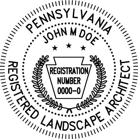 Pennsylvania Landscape Architect Stamp