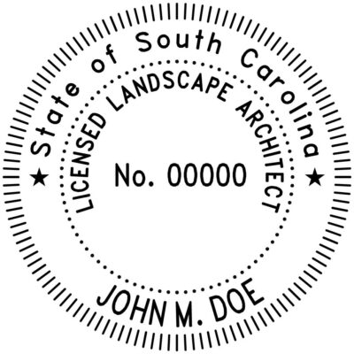South Carolina Landscape Architect Stamp