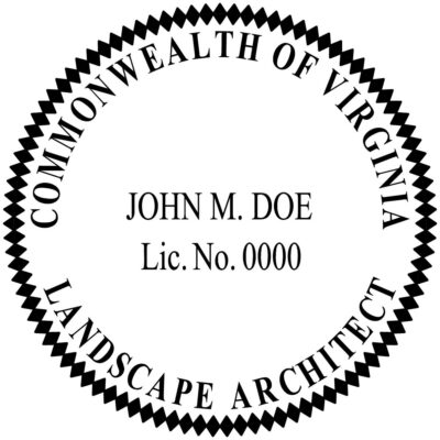 Virginia Landscape Architect Stamp