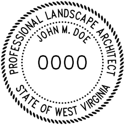 West Virginia Landscape Architect Stamp