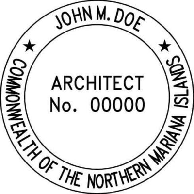 Northern Mariana Islands Licensed Architect Stamp