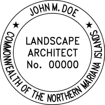 Northern Mariana Islands Licensed Landscape Architect Stamp