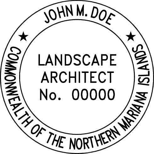 Northern Mariana Islands Licensed Landscape Architect Stamp