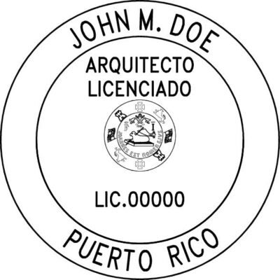 Puerto Rico Architect Stamp