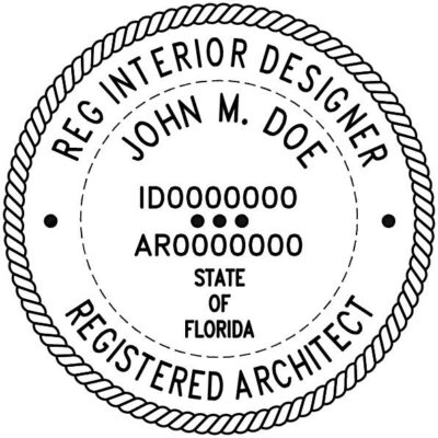 Florida Registered Architect & Registered Interior Designer Stamp