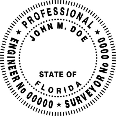 Florida Professional Engineer & Surveyor Stamp