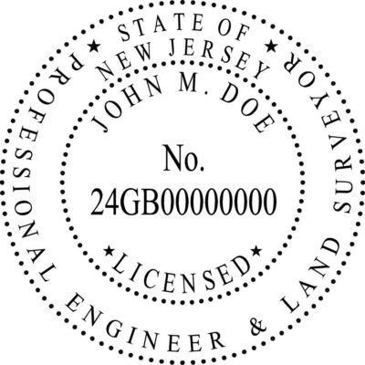 New Jersey Professional Engineer & Surveyor Stamp