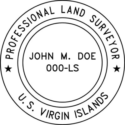 US Virgin Islands Land Surveyor Stamp