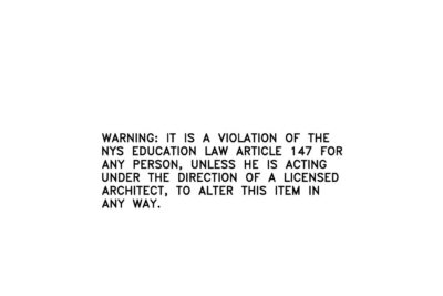 New York State Violation Stamp - Architect