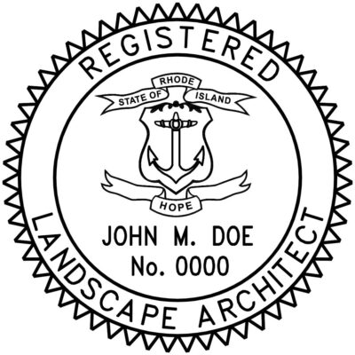 Rhode Island Landscape Architect Stamp